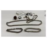 GROUP OF STERLING .925 JEWELRY
