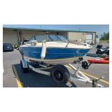 1981 BEACH CRAFT BOAT W/ 4HP JOHNSON MOTOR AND