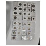 US BARBER QUARTES, COINS & 2 SHEETS FORIEGN COINS