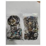 2 BAGS OF COSTUME JEWELRY