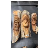 3 WILL TAYLOR CARVED WOOD ART