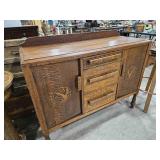 ARTS & CRAFTS 2-DOOR 3-DRAWER SIDE BOARD