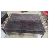 BLACK BEAR LAP ROBE 56' X 59' FROM EARLY 1900'S -
