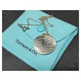 TIFFANY & CO. STERLING MONOGRAM PENDANT & CHAIN