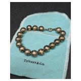 TIFFANY & CO. STERLING BEADED BRACELET