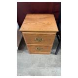 WOOD 2-DRAWER ACCENT TABLE 16.5' X 16' X 22'