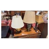 GROUP OF 3 ASIAN THEMED ACCENT LAMPS