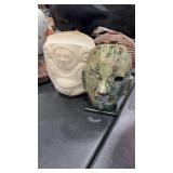 INUIT CARVED VASE & MASK