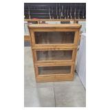 3-DRAWER GLASS FRONT LAWYER CABINET