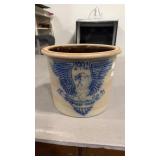CONTEMPORARY BLUE SALT GLAZE CROCK - DESERT
