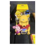 WINNIE THE POOH COIN BANK, M&M CANDY DISPENSERS &