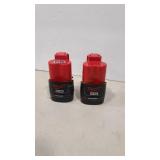 2 12V MILWAUKEE BATTER PACK