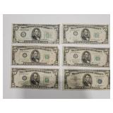 1934 $5 NOTE & 5 - 1950-53 SERIES $5 NOTES