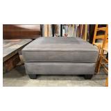 LEATHER OTTOMAN 38' X 38' X 18'