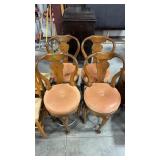 4 COUNTER HEIGHT SWIVEL BAR STOOLS