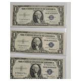 3- 1935D  SILVER CERTIFICATES