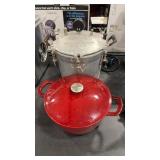 WARDS #12 VINTAGE PRESSURE COOKER & KIRKLAND