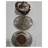 3 BELT BUCKLES