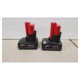 2 12V MILWAUKEE BATTERY PACK