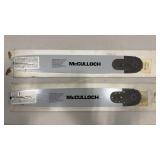 2 McCULLOCH P/N 301575 16' CHAINSAW BLADES