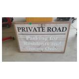 PRIVATE ROAD SIGN 36' X 24'
