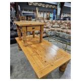LOG ACCENT & COCKTAIL TABLE - 60' X 30' X 17' &