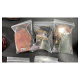 3 BAGS OF PETRIFIED WOOD, ROCKS & MINERALS