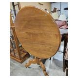 VINTAGE TILT-TOP TABLE ON CASTERS 34' TOP