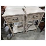 2 - 1-DRAWER ACCENT TABLES 13' X 15.5' X 29.75'