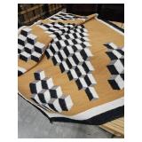 NATIVE AMERICAN 1940-50'S HAND-WOVEN BLANKET