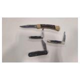 3 POCKET KNIVES