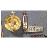 BRASS KEROSENE WALL LAMP - SCONCE & ART