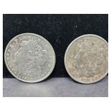 2 - 1921 MORGAN DOLLARS 90% SILVER
