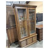 10 GUN WOOD GUN CABINET W/ KEY 37' X 14' X 71'