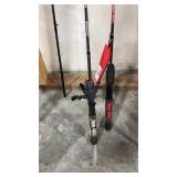 2 UGLY STICKS, 1 W/ REEL