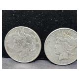 1922 & 1923 S PEACE DOLLARS