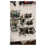 8 VINTAGE FISHING REELS