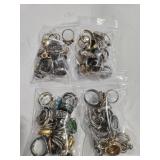 4 BAGS OF COSTUME RINGS