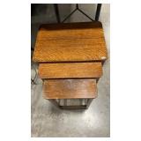 ANTIQUE NESTING TABLES 17.5' X 12.75' X 20'