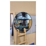 ROUND METAL FRAMED WALL MIRROR 34' X 34'