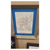 VERNON CORBAN PEN & INK DESIGN 5/104 SIGNED FRAMED