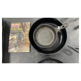 2 CAST IRON PANS & DUTCH OVEN/CAST IRON COOK BOOK