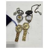 WRIST WATCHES & POCKET WATCHES W/ EXTRA BATTERIES