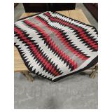 NATIVE AMERICAN 1940-50'S HAND-WOVEN BLANKET