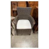 PATIO CHAIR W/ UPHOLSTERED SEAT 19' SEAT HEIGHT