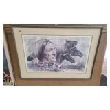 JACK HINES SIGNED FRAMED PRINT 34' X 25'