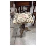 1900'S NEW ORLEANS SALOON PIANO STOOL METAL &