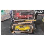 THREE 1/18 SCALE DIE CAST CARS