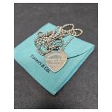 TIFFANY & CO. STERLING MONOGRAM PENDANT & CHAIN