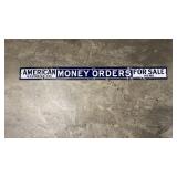 1916 AMERICAN EXPRESS MONEY ORDER PORCELAIN SIGN
